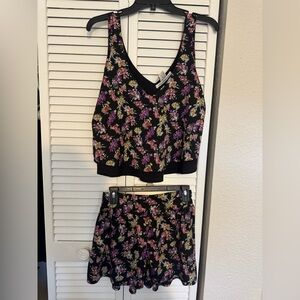 American Rag Black Floral Top